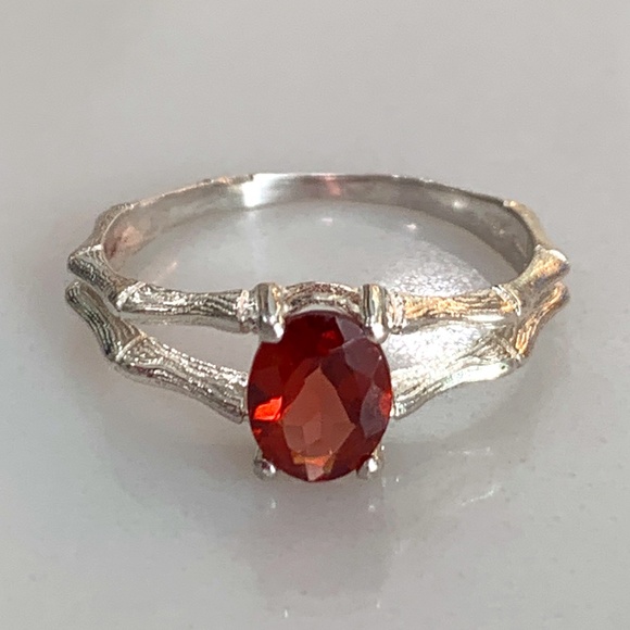 Magnificent Natural Garnet in Sterling (size 8.5) - Picture 2 of 13